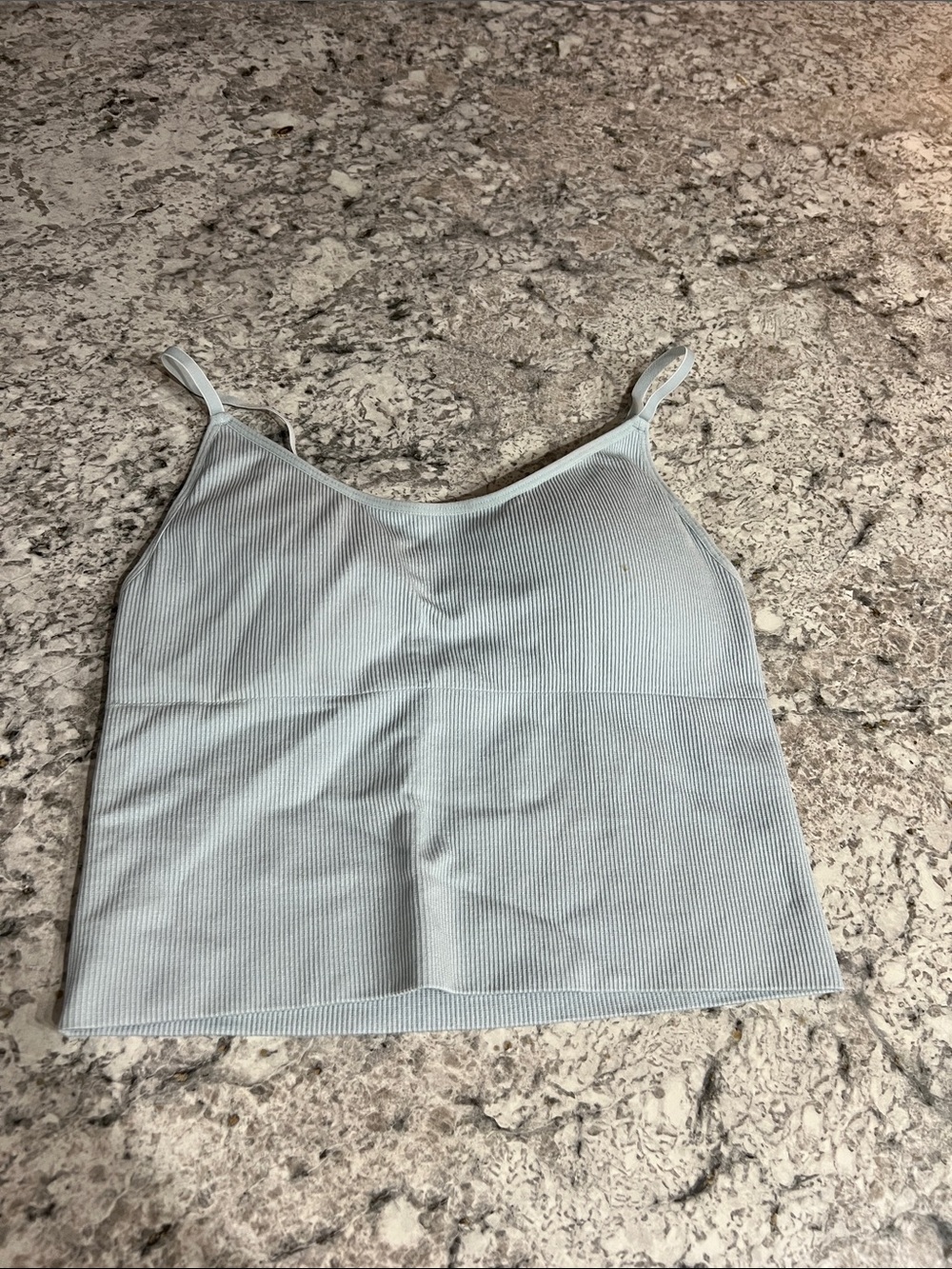 Forever 21 Light Blue Ribbed Spaghetti Strap Cami